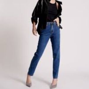 One Teaspoon Legends High Waist Straight Leg Denim Jeans Rodeo Blue 23